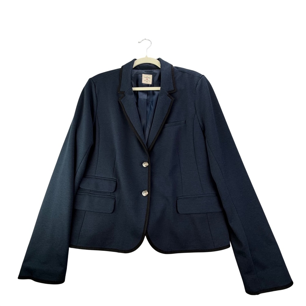 Gap Academy‎ Blazer Navy Gold Crest Buttons Preppy School Career Jacket Size 16